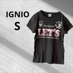 【イグニオ】Tシャツ S 黒 綿100% 日本製 ミッキーマウス