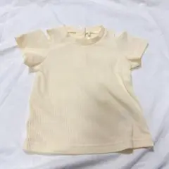 ❤️新品未使用❤️クリーム色半袖トップス　きなり　肩空き　80