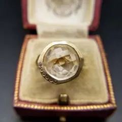 ビンテージ CZ スターリングシルバー 925 アールデコ リング 銀 昭和