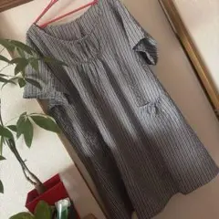 ストライプ 半袖チュニック…10L