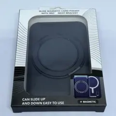 MagSafe対応 ブラックスマホウォレット＆スタンド リング付き　005