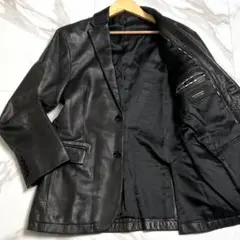 【極美品✨】バーバリーブラックレーベル 羊革 テーラードジャケット M