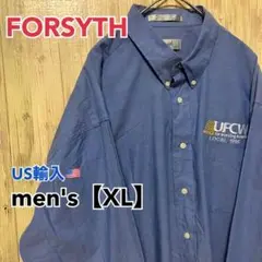 ●B91【US輸入】FORSYTH 長袖シャツ men's【XL相当】