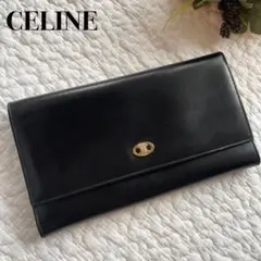 未使用級✨セリーヌ オールド ブラゾン マカダム 長財布 ブラック レザー