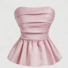 ペプラム ラッフルヘム ピンク トップス ariana WICKED グリンダ
