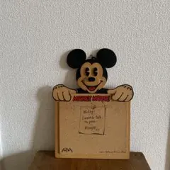 昭和レトロ1980年代ミッキーマウス木製コルクボードmickey