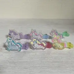 ユニコーン シャカシャカ しゃかしゃか ヘアクリップ ゆめかわ 6色セット