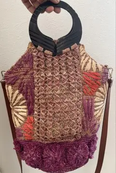 美品★JAMIN PUECH ★TROPEZラフィアバッグ★2way★保存袋付