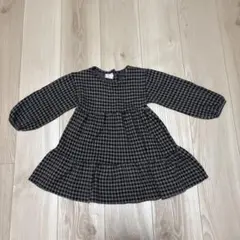 ZARA kids 長袖チェック柄ワンピース