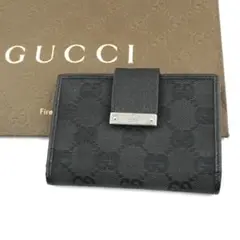 ✨極美品✨ GUCCI パスケース ジャガード GGライン シマ プレート