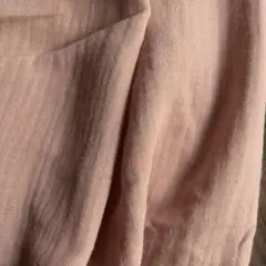 コットンダブルガーゼ生地 サーモンピンク 綿 柔らか 幅145×160cm