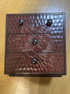 小物入れ 裁縫箱 箪笥 漆塗り インテリア 木製