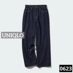 0623 UNIQLO ワイドストレートジーンズ ネイビー