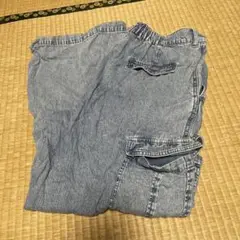 フェリシモ　メデジュウキュウ　ライトブルー カーゴパンツ