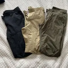 ワークマン　パンツ　3色セット 黒・ベージュ・カーキ