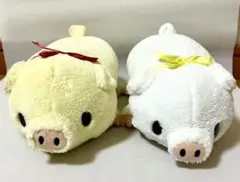 おめかしPIG ぬいぐるみ ホワイト イエロー セット