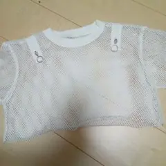 ホワイトメッシュクロップトップ
