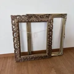ゴールド額　透かし彫り額