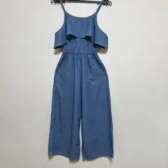 デニムサロペット　ワイドパンツ　160 女の子