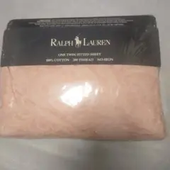 Ralph Lauren ピンク ツインフィッテッドシーツ　ベットシーツ