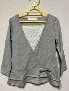 navy natural グレー ラップシャツ