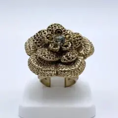 【新品同様・12号・希少】シャネル 指輪 リング カメリア フラワー ココマーク