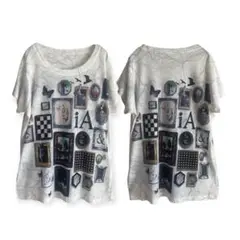 【M.treek】プリントTシャツ アート風 半袖