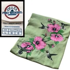 90s-00s DELTA Hummingbird & Hibiscus Tee