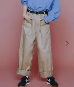 niko and... 竹下玲奈×NAVYSコラボホックアジャストパンツ　L