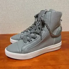 ❀美品 ルシーダ 23cm 36 ハイカットスニーカー ライトグレー