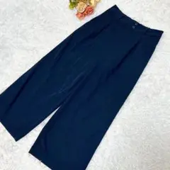 ★the shop TK★ワイドパンツ【M】ウエストゴム ゆったり ネイビー