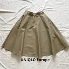【美品】UNIQLO フレアスカート　ライトブラウン