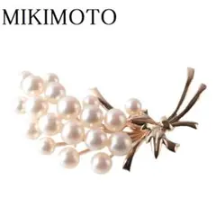 【新品仕上げ済】ミキモト アコヤ パール ブローチ ツリーK14YG【7913】