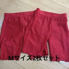 スポーツ レッド インナータイツ Mサイズ 2枚セット