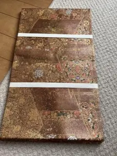 袋帯 金箔 刺繍 絹 美品