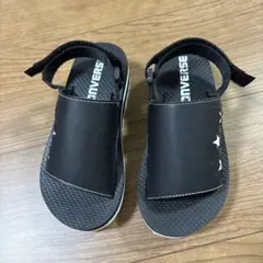 CONVERSE ブラック サンダル 星デザイン
