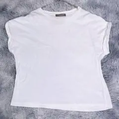 Adayinthelife ノースリーブTシャツ　ホワイト　コットン100％