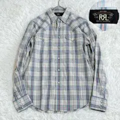 RRL ダブルアールエル マドラスチェックシャツ 長袖 スナップボタン仕様