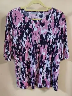 CHADORIAN M〜L　ピンクブラック系　カットソー　未使用　元値6500円