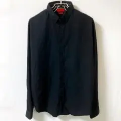 ZARA MAN ザラマン 黒シャツ メンズ 長袖シャツ スリムフィット XL