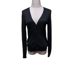【美品】ユニクロ コラボ カーディガン（S） ブラック 長袖 無地