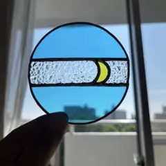 ステンドグラス　月