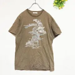 ヴィジョンクエスト【M】半袖Tシャツ 和柄 和風 龍 ビッグプリントヴィンテージ