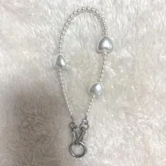 ハート型パールストラップ