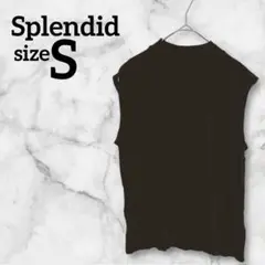 Splendid【S】トップス 黒 ノースリーブ 海外古着