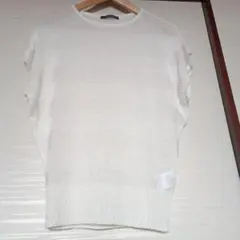 GIVORS サマーニット　ホワイト ノースリーブ M