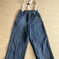 しまむら　フィッシャーマン　デニム　サス付きパンツ　サロペット オーバーオール