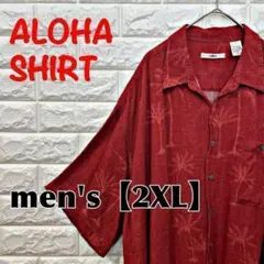 D28【CAMPIA】総柄アロハシャツ【メンズ2XL】ハワイアン