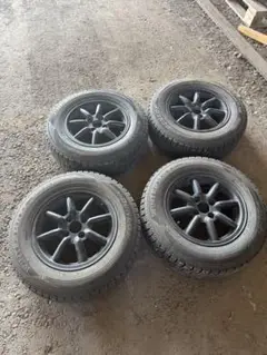 14インチ　6J+38　PCD100　4穴　メーカー不明ワタナベ風　タイヤ付き Yahoo!オークション - ワタナベ 風 14インチホイール 6J ＋38
