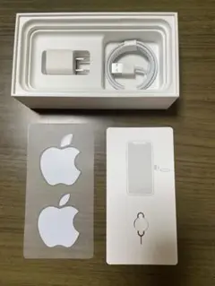 Apple 純正USB電源アダプタとケーブルセット　ステッカー　SIMピン